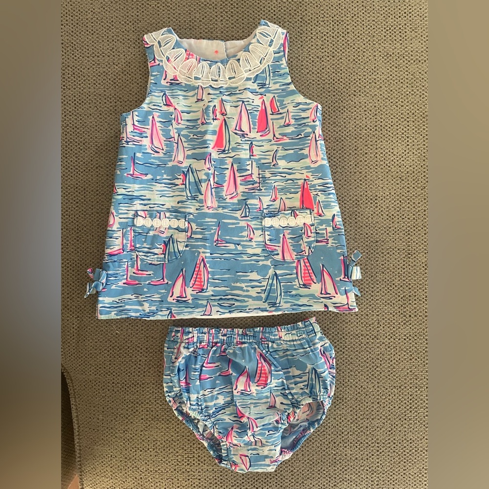 Lilly Pulitzer dress and bloomer set, size 18-24 months